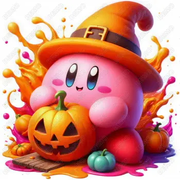Kirby Halloween  DTF  Shirt Iron on Transfer