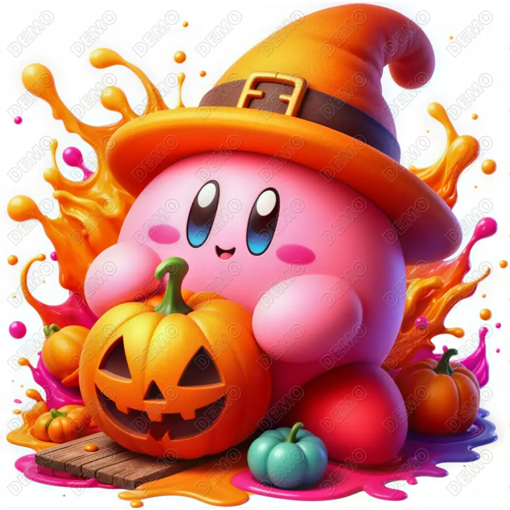 Kirby Halloween  DTF  Shirt Iron on Transfer