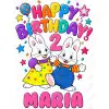 Max and Ruby   Birthday Personalized DTF  Shirt Iron on Transfer N9