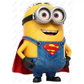 Minion Super Man DTF Iron on Transfer
