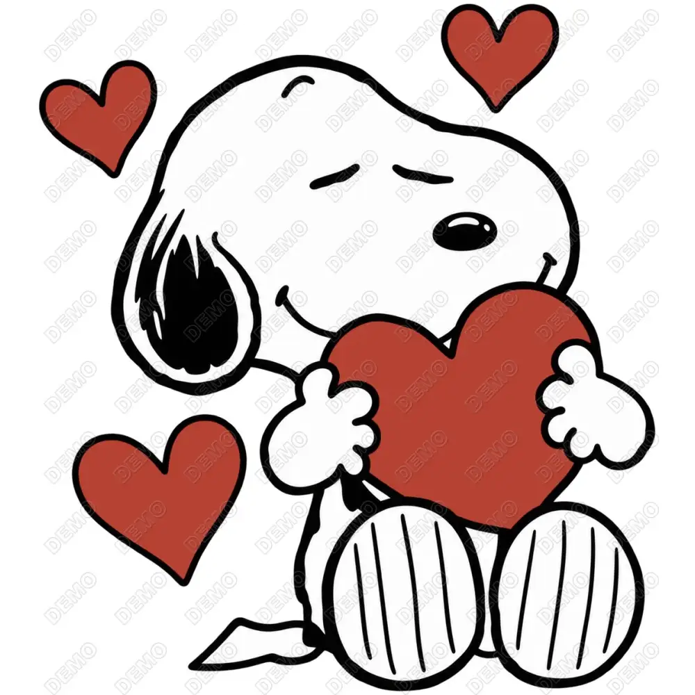 Peanuts  Snoopy Heart DTF Iron on Transfer N4