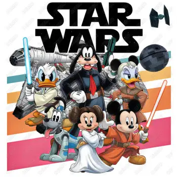 Retro Mickey Mouse Star Wars  DTF  Iron on Transfer
