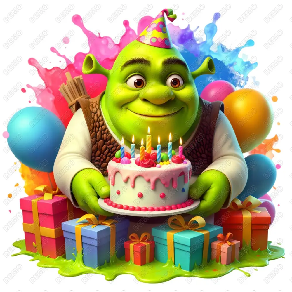 Shrek Birthday  DTF  Shirt Iron on Transfer