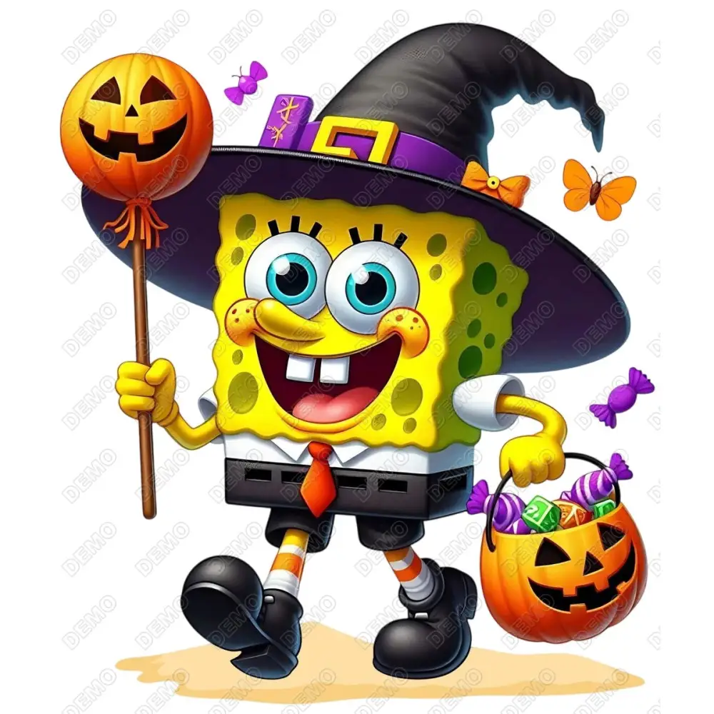 SpongeBob  Halloween   DTF  Shirt Iron on Transfer N10