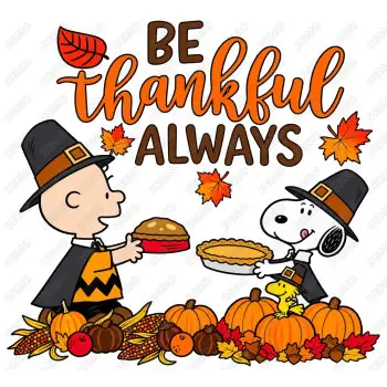 Thanksgiving Snoopy  DTF  Iron on Transfer N6