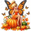 Tinker bell  Pumpkin Halloween DTF  Iron on Transfer
