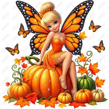 Tinker bell  Pumpkin Halloween DTF  Iron on Transfer