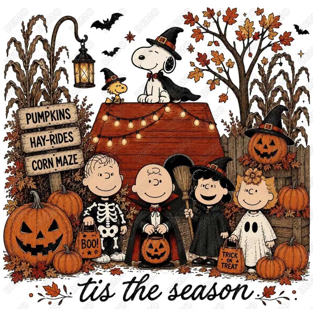 Tis The Season Peanuts DTF  Shirt  Iron on Transfer N8