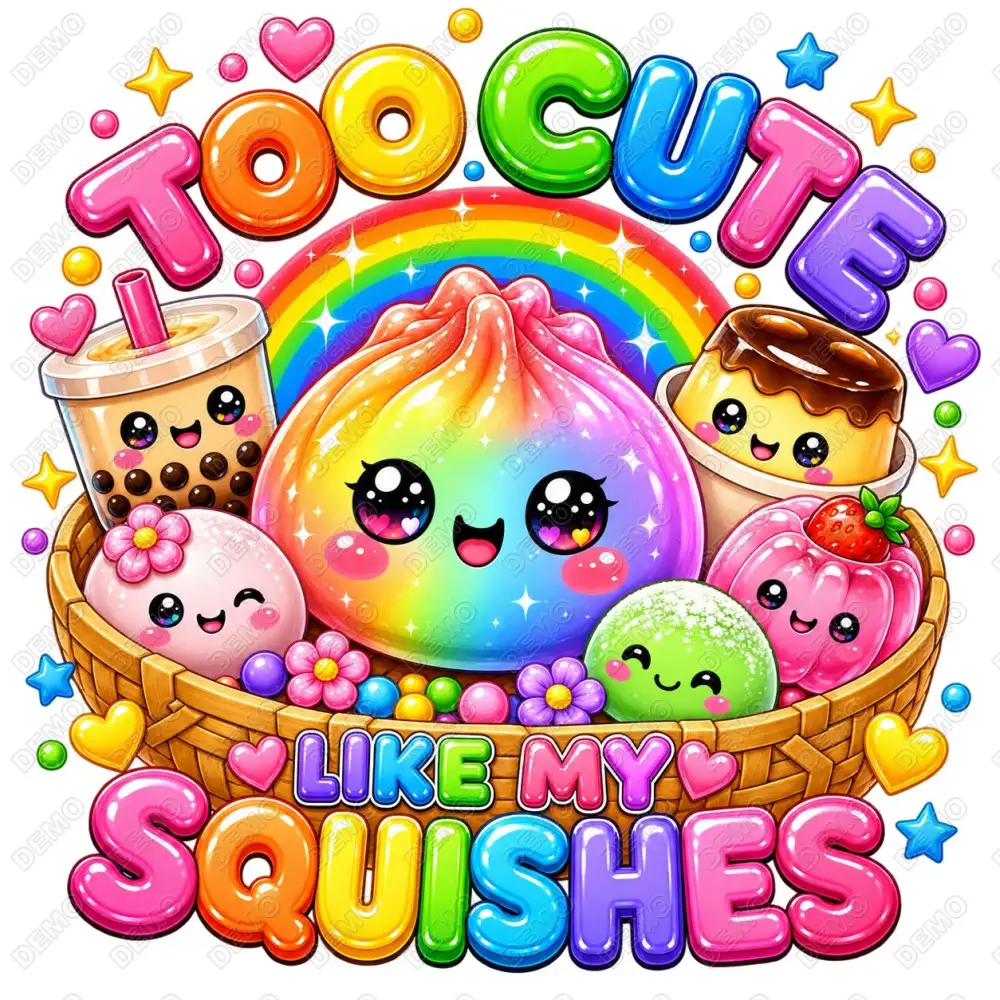 Too cute like my squishes DTF  Iron on Transfer