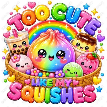 Too cute like my squishes DTF  Iron on Transfer