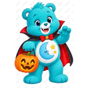 Care Bear  Bedtime Bear Halloween  DTF Shirt Iron on Transfer