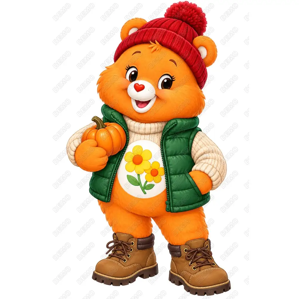 Care Bear  Friend Bear Fall Season  DTF Shirt Iron on Transfer