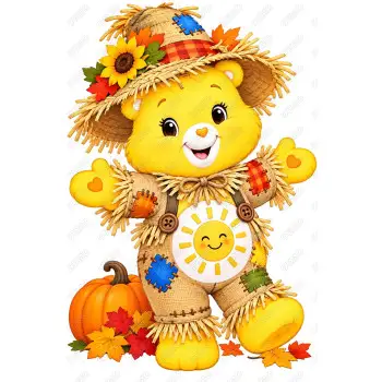 Care Bear Funshine Fall Season  DTF Shirt Iron on Transfer N3