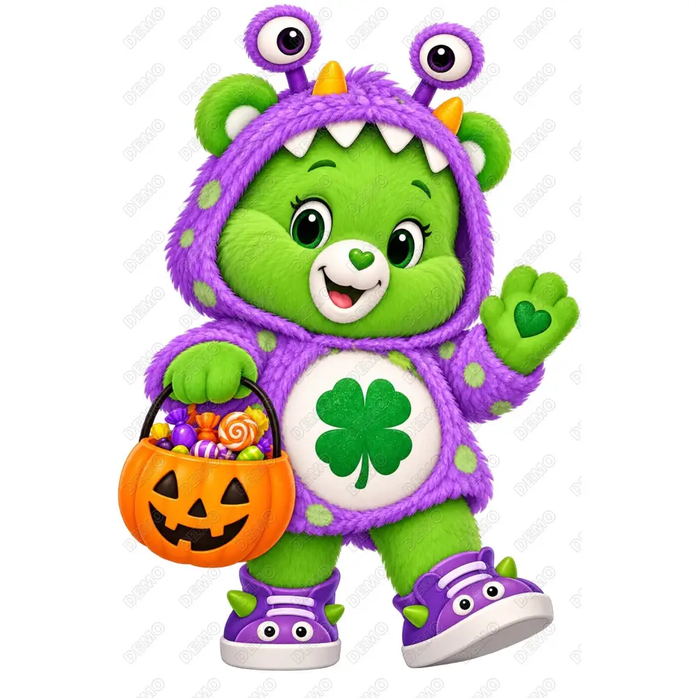 Care Bear  Good Luck  Bear Halloween  DTF Shirt Iron on Transfer