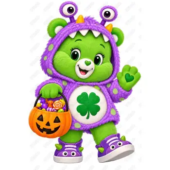 Care Bear  Good Luck  Bear Halloween  DTF Shirt Iron on Transfer