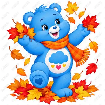 Care Bear Grumpy  Bear Fall Season DTF Shirt Iron on Transfer N8