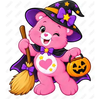 Care Bear Halloween  DTF Shirt Iron on Transfer N44