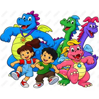 Dragon Tales DTF Shirt Iron on Transfer