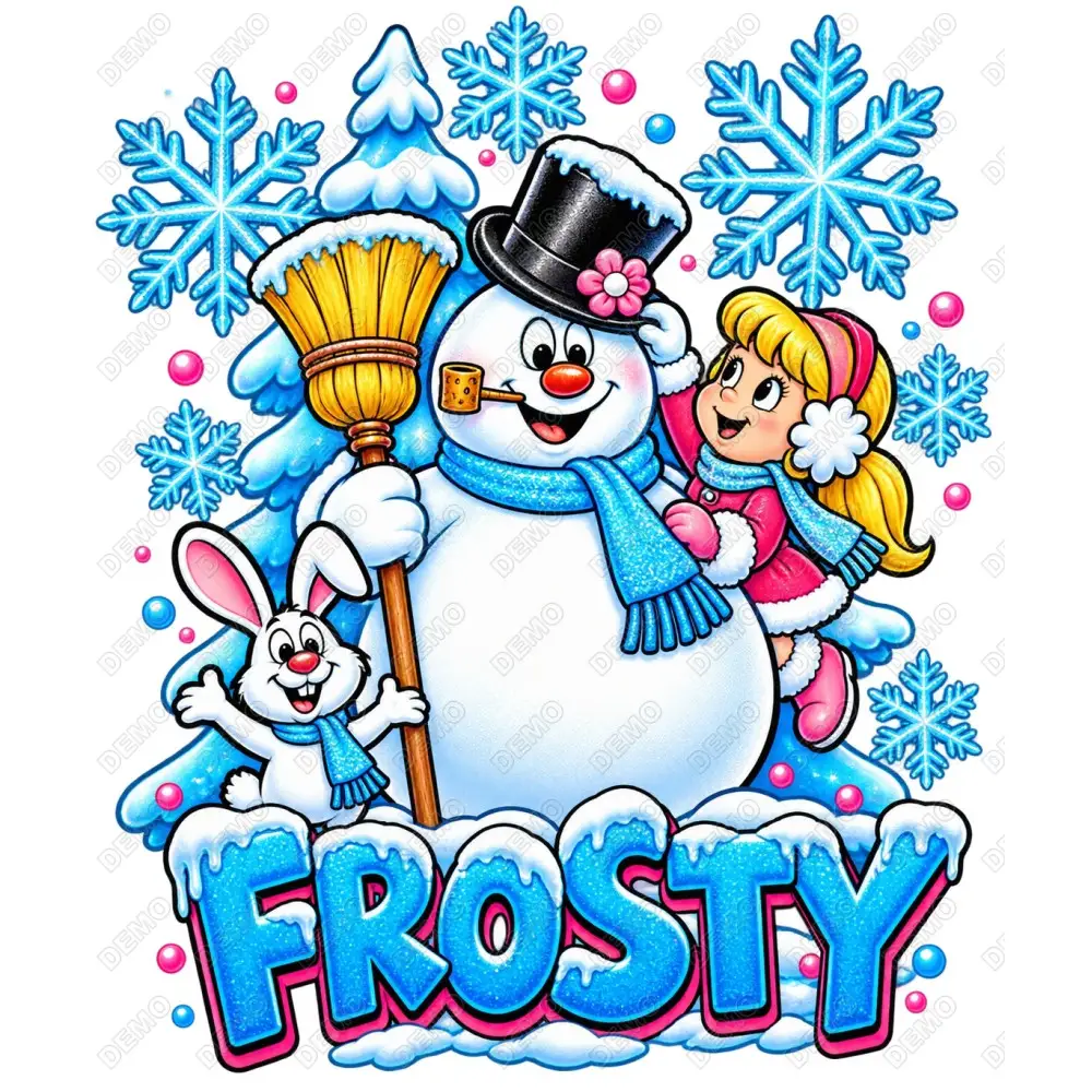 Frosty The Snowman  DTF  Shirt Iron on Transfer N48