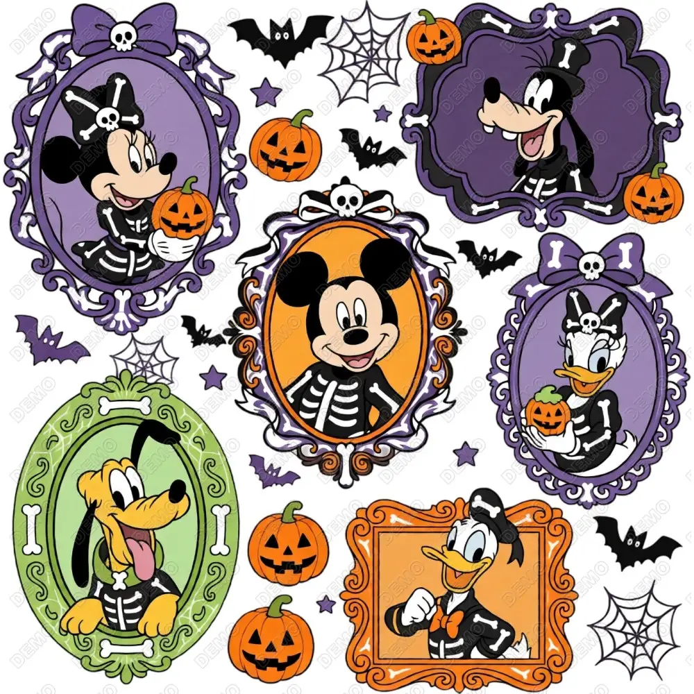 Halloween Disney Characters  DTF  Shirt Iron on Transfer N44