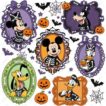 Halloween Disney Characters  DTF  Shirt Iron on Transfer N44