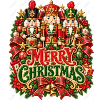 Merry Christmas Nutcracker Soldiers DTF Shirt Iron on Transfer