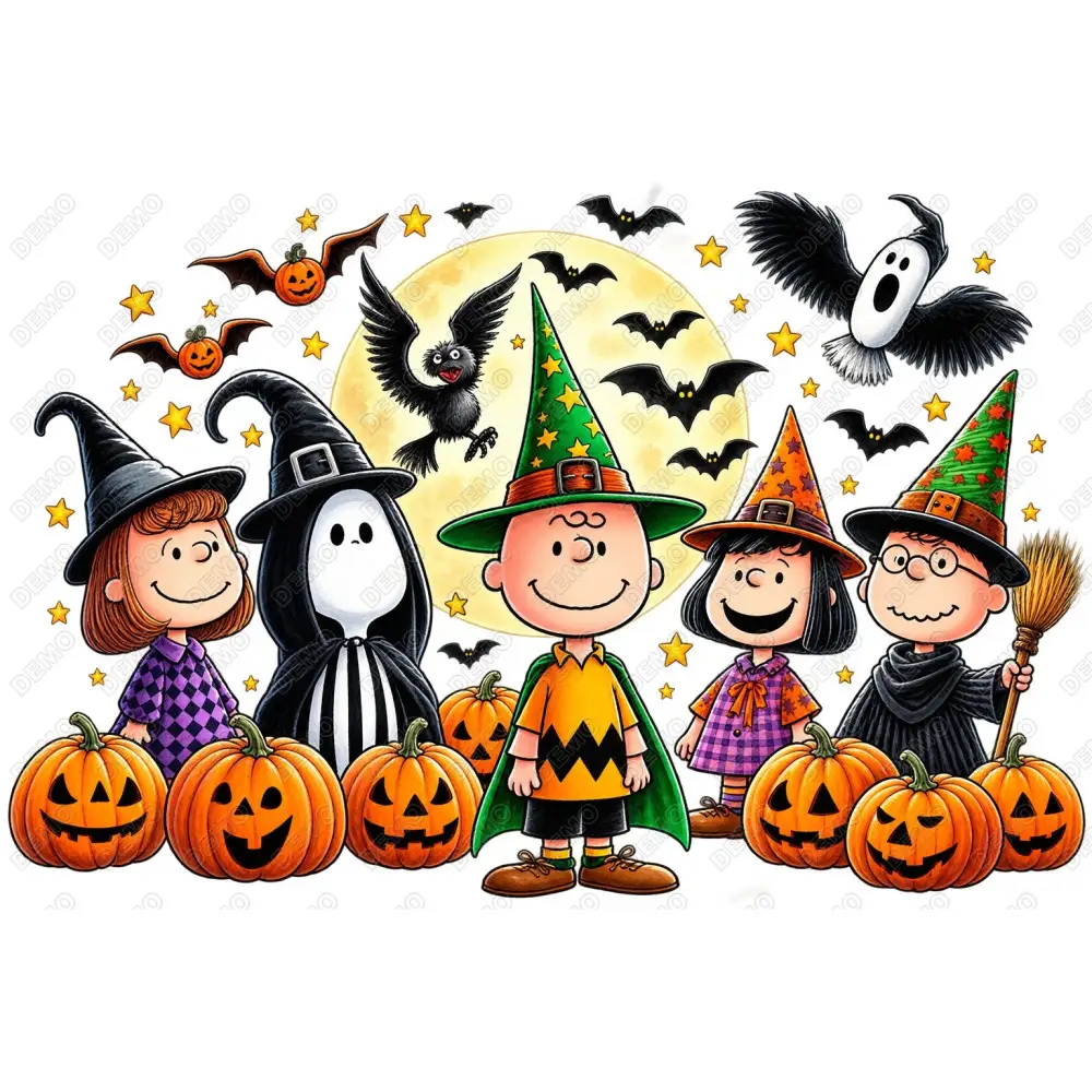 Peanuts Charlie Brown Halloween DTF Iron on Transfer N8