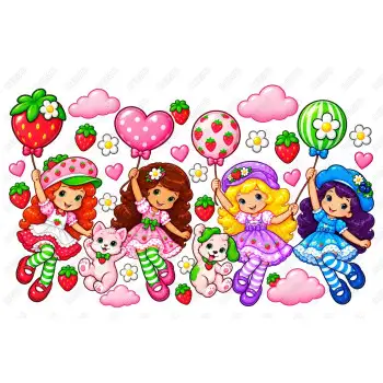 Strawberry Shortcake and Friends DTF Iron on Transfer N54