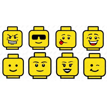 Lego Faces DTF  Shirt Iron on Transfer N90