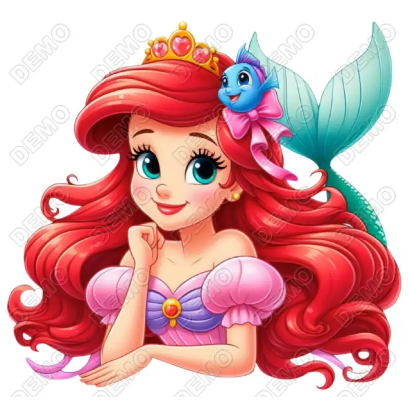 Ariel Mermaid DTF Shirt Iron on Transfer Ariel Mermaid DTF Shirt Iron on Transfer