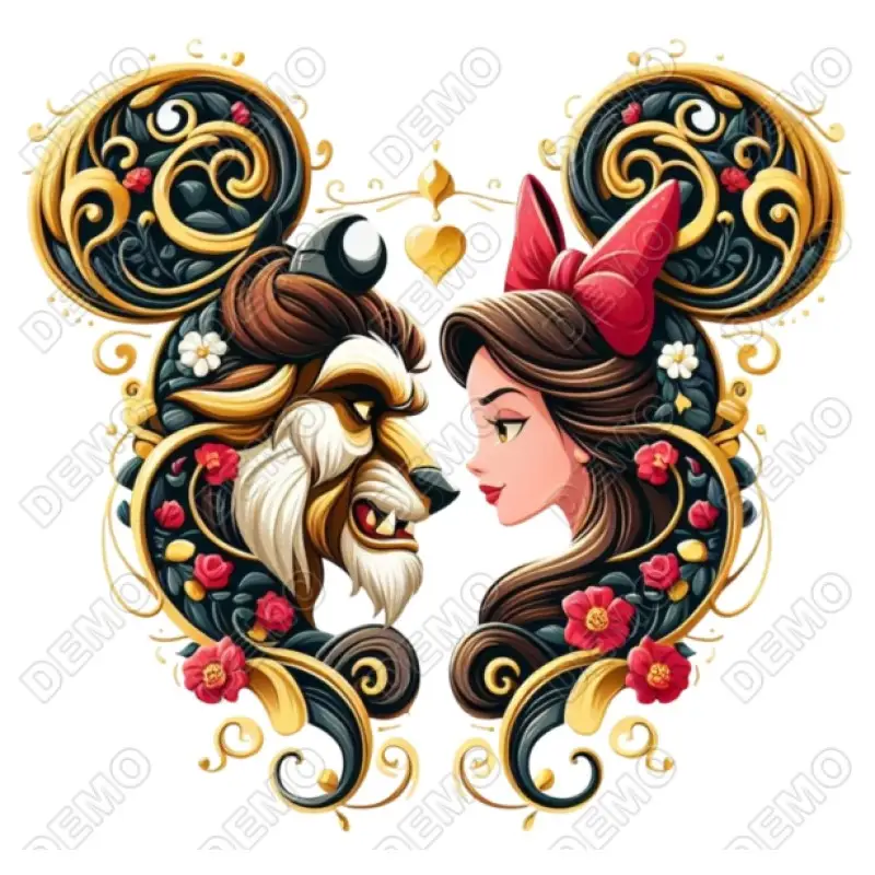 Beauty and the Beast Disney DTF Iron on Transfer Beauty and the Beast Disney DTF Iron on Transfer