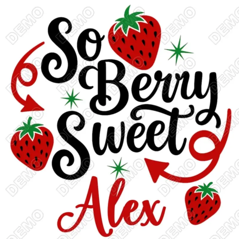 Berry Sweet Custom Name DTF Iron on Transfer Berry Sweet Custom Name DTF Iron on Transfer