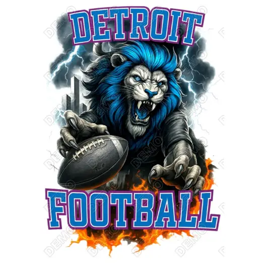 Detroit Lions Football DTF Iron on Transfer Detroit Lions Football DTF Iron on Transfer