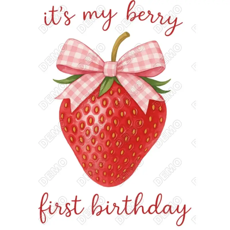 It's My Berry First Birthday DTF Iron on Transfer It's My Berry First Birthday DTF Iron on Transfer