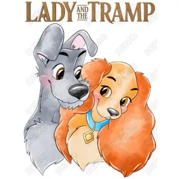 Lady and the Tramp DTF  Iron on Transfer 