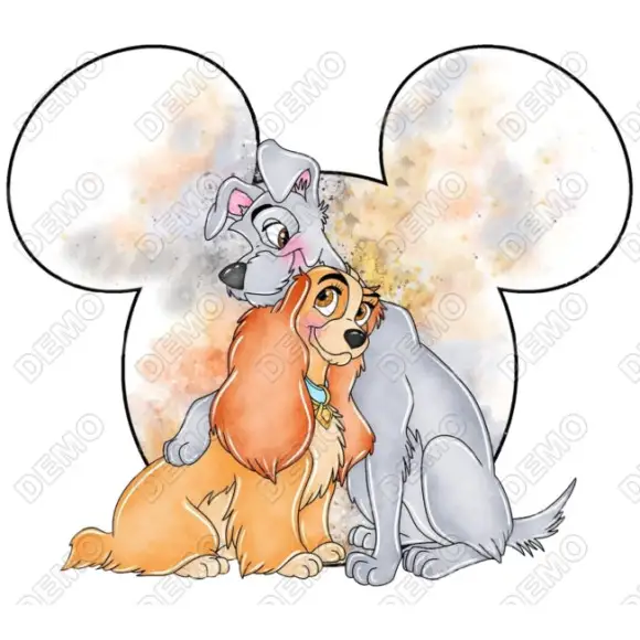 Lady and the Tramp Disney DTF Iron on Transfer Lady and the Tramp Disney DTF Iron on Transfer