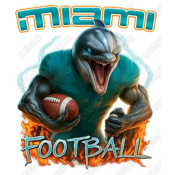 Miami Football  DTF Iron on Transfer