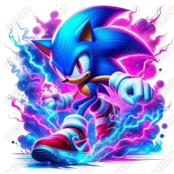 Sonic DTF T Shirt Iron on Transfer N3 Sonic DTF T Shirt Iron on Transfer N3