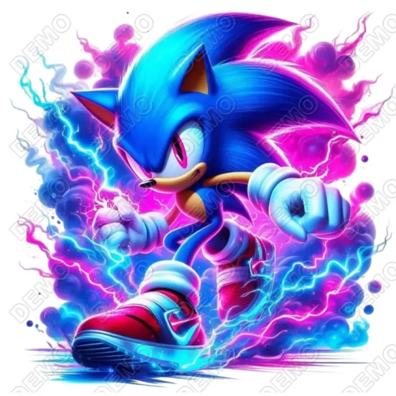 Sonic  DTF  T Shirt Iron on Transfer N3