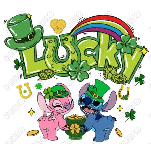 St Patrick Stitch Angel DTF Iron on Transfer St Patrick Stitch Angel DTF Iron on Transfer