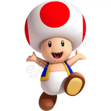 Super Mario Bros. Red Toad T Shirt Iron on Transfer Decal #21 Super Mario Bros. Red Toad T Shirt Iron on Transfer Decal #21