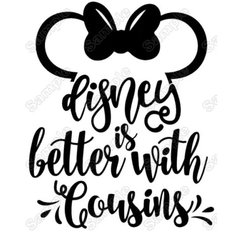 Disney is Better with Cousins  Minnie  Mouse Vacation  Iron On Transfer Vinyl HTV