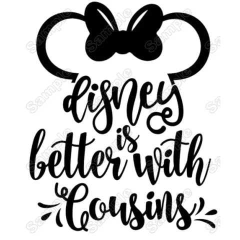 Disney is Better with Cousins Minnie Mouse Vacation Iron On Transfer Vinyl HTV Disney is Better with Cousins Minnie Mouse Vacation Iron On Transfer Vinyl HTV