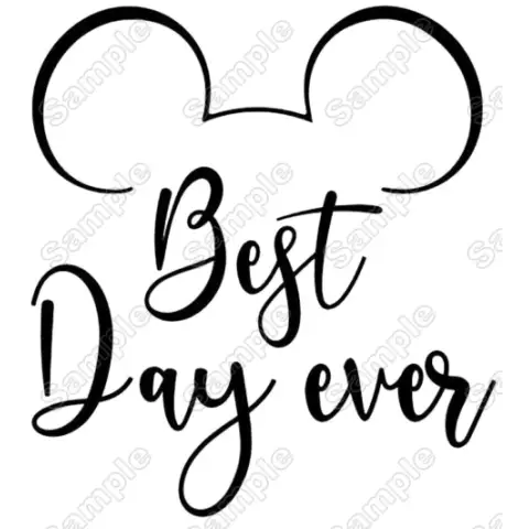 Disney Best Day Ever Vacation Iron On Transfer Vinyl HTV Disney Best Day Ever Vacation Iron On Transfer Vinyl HTV