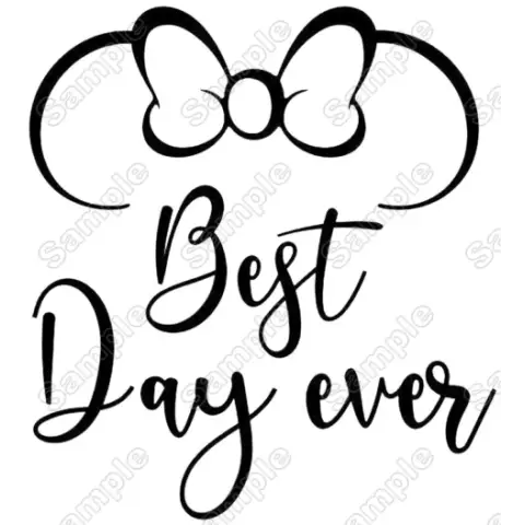 Disney Best Day Ever Minnie Mouse Vacation Iron On Transfer Vinyl HTV Disney Best Day Ever Minnie Mouse Vacation Iron On Transfer Vinyl HTV