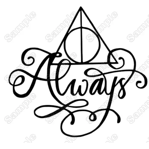 Deathly Hallows Always Harry Potter Iron On Transfer Vinyl HTV Deathly Hallows Always Harry Potter Iron On Transfer Vinyl HTV