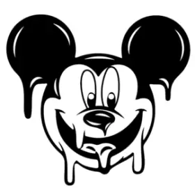 Mickey Mouse Dripping Iron On Transfer Vinyl HTV Mickey Mouse Dripping Iron On Transfer Vinyl HTV