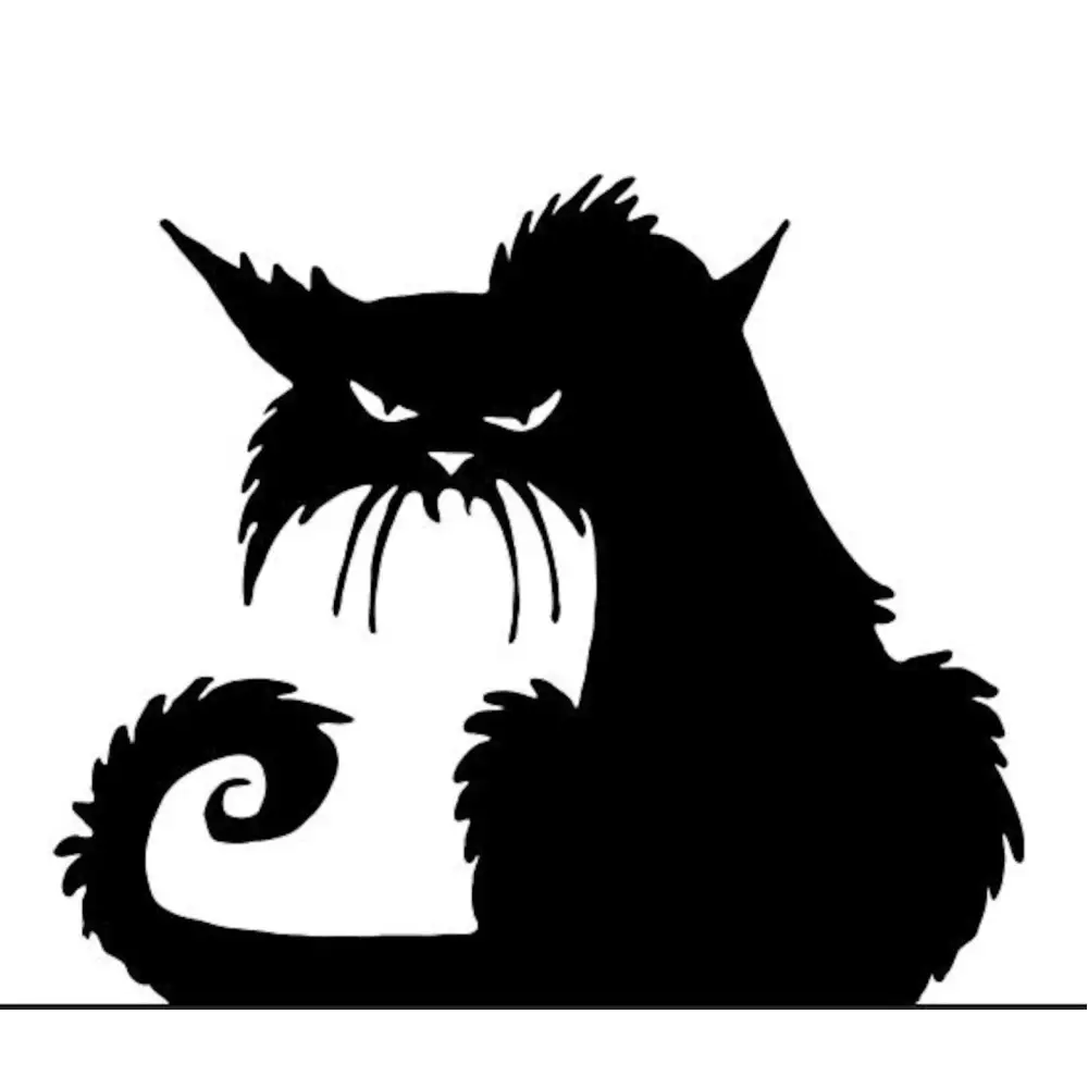 Black Cat  Iron On Transfer Vinyl  HTV