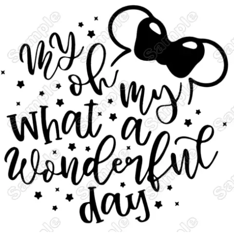 Disney Vacation Wonderful day Iron On Transfer Vinyl HTV Disney Vacation Wonderful day Iron On Transfer Vinyl HTV