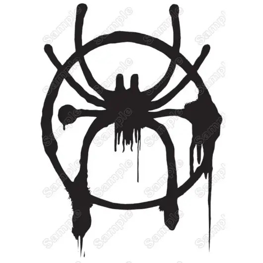 Miles Morales Spiderman Logo Iron On Transfer Vinyl HTV Miles Morales Spiderman Logo Iron On Transfer Vinyl HTV